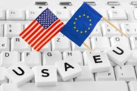 © PhotoSG - stock.adobe.com Foto: USA und EU Flagge